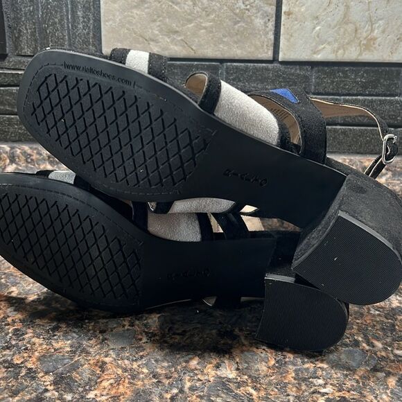 RIALTO Shoes Saffron Women's Sandal, Navy Multi/Suedette, 9M - Picture 10 of 12